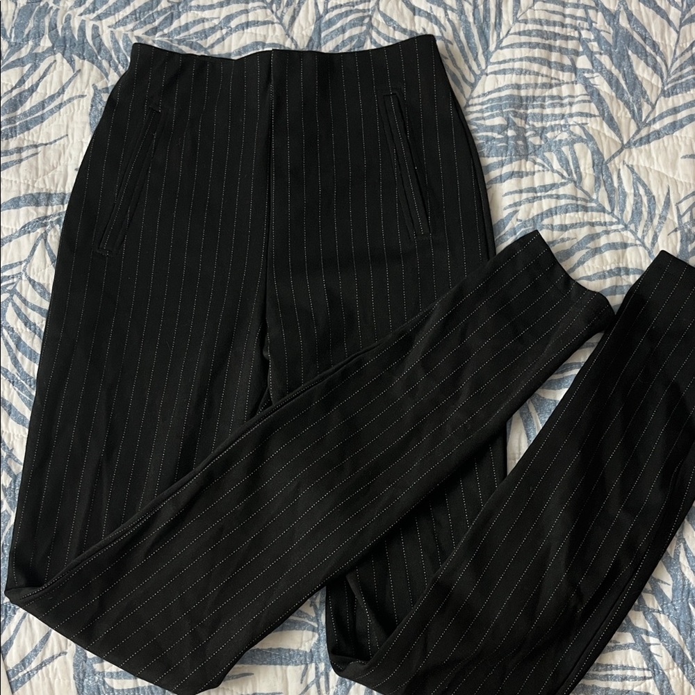 H&M Black Stripe no zip Pants